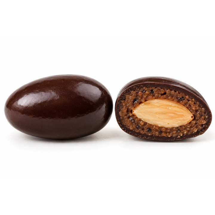 Dragée olive, amande et chocolat noir