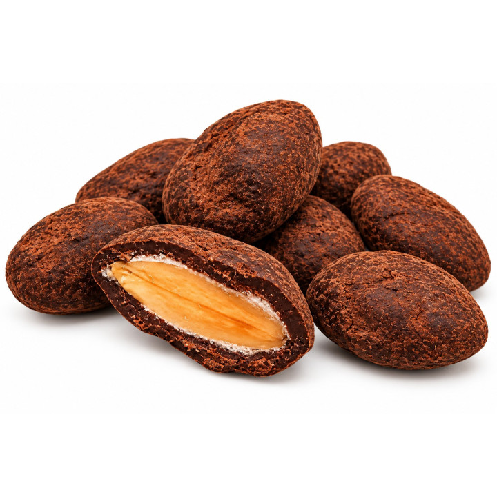 Amandes chocolatées, une pièce cassée